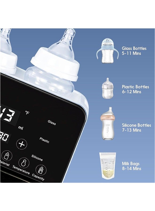 Baby Bottle Warmer, 9-in-1 Milk Warmer for Breastmilk Formula, 48H Constant Warming.