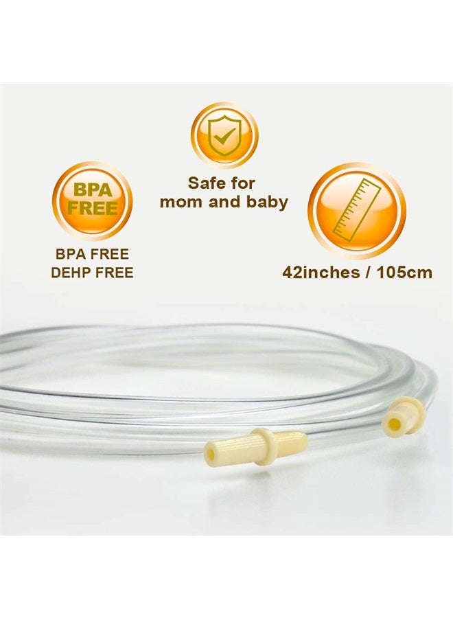 Tubing Compatible with Medela Replacement Tubing (Two Packs, 4 Tubes) 2 Valves and 2 Membranes for Medela Pump in Style Advanced Breast Pump Released After Jul 2006.Retail Pack Made by Maymom