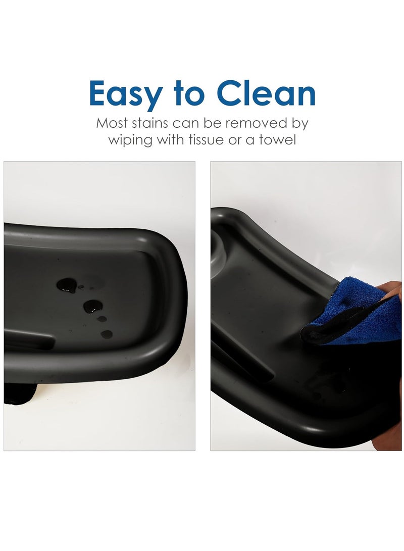 3 in 1 Universal Stroller Snack Tray, Universal Snack Tray with Cup Holder Phone Holder for Stroller, Non Slip Clip Firmly Grip Stroller Bar, Stroller Tray for Watch Video On The Go