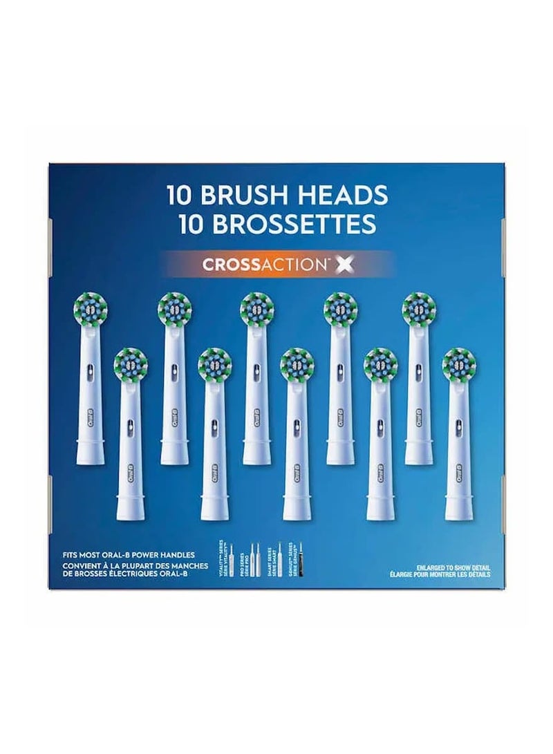 Oral-B CrossAction Electric Toothbrush Replacement Brush Heads with Xfilament 10pack