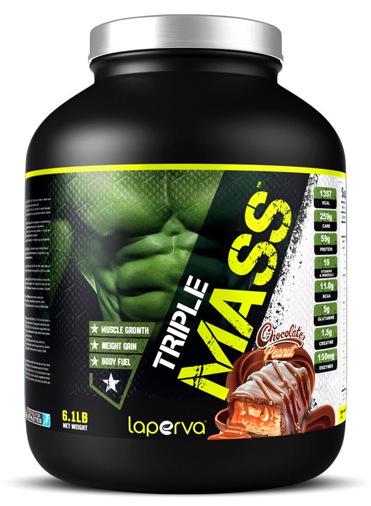 Triple Mass Gainer, Chocolate Peanut, 6 Lb