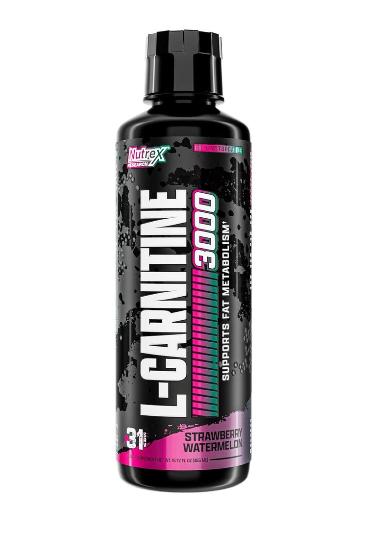 Liquid Carnitine, Strawberry Watermelon, 3000 mg, Boost Endurance 31 serving 465ml