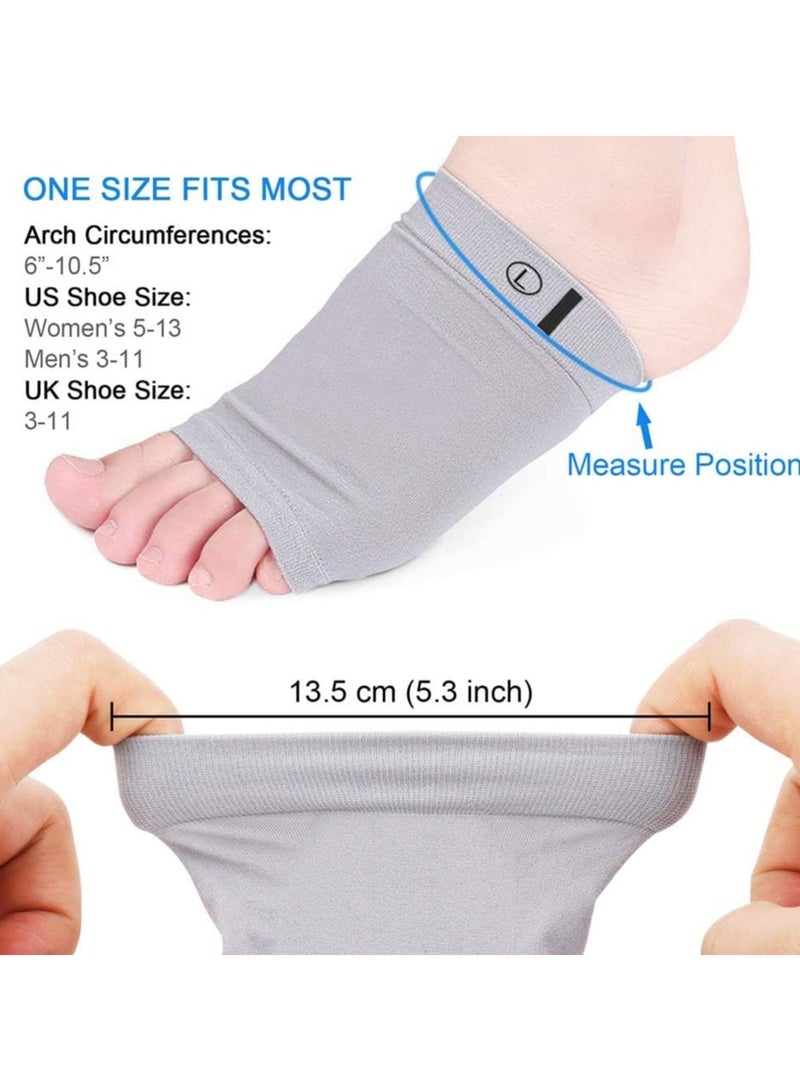 Compression Arch Support Sleeves, Plantar Fasciitis Socks, Cushioned Arch Support Braces Gel Pads for Flat Foot Pain, Relief Plantar Fasciitis Heel Spurs, Ankle Injuries 1Pairs