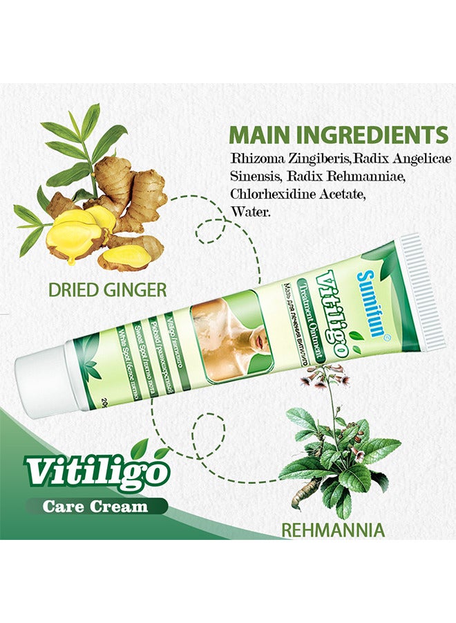 Vitiligo Treatment Ointment, Reduces White Spots On Skin, Pigmentation Regulating, Improve Skin Pigmentation, Reduces White Spots On Skin And Vitiligo Care Cream For Skin Cares, 20G