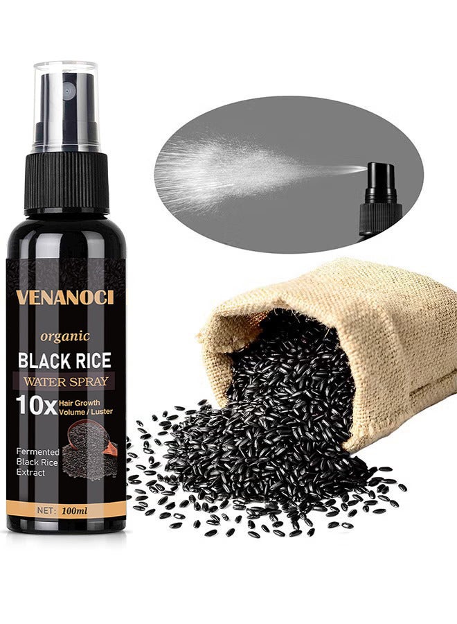 Hair Growth Serum, Black Rice Water For Hair Growth For Women And Men, Hair Loss Treatment, Rice Water Spray For Damaged Dry Hair Treatment, Hair Regrowth Treatment For Thicker Longer