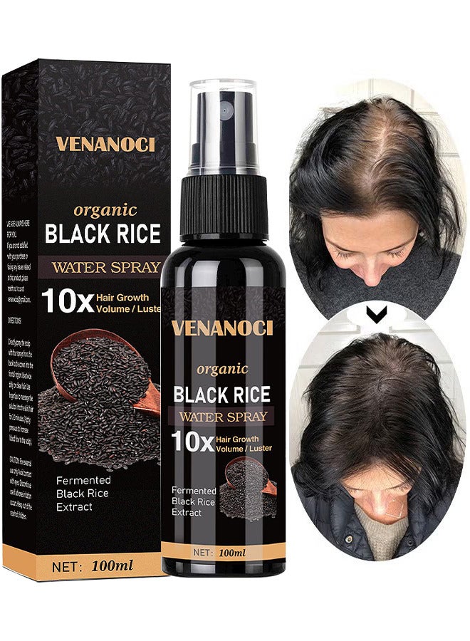 Hair Growth Serum, Black Rice Water For Hair Growth For Women And Men, Hair Loss Treatment, Rice Water Spray For Damaged Dry Hair Treatment, Hair Regrowth Treatment For Thicker Longer