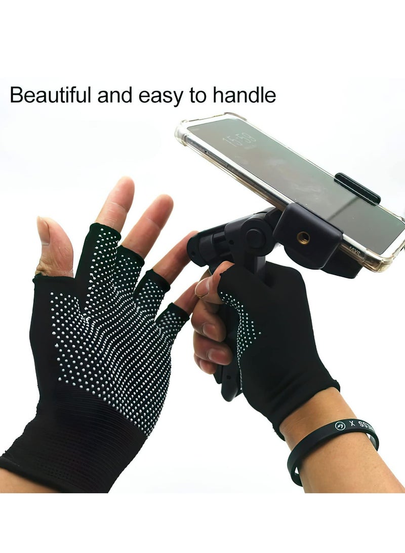 Half-Finger Breathable Work Gloves,Enhanced Comfort and Grip for Construction, Fitness, Cycling, and Motorcycle Riding