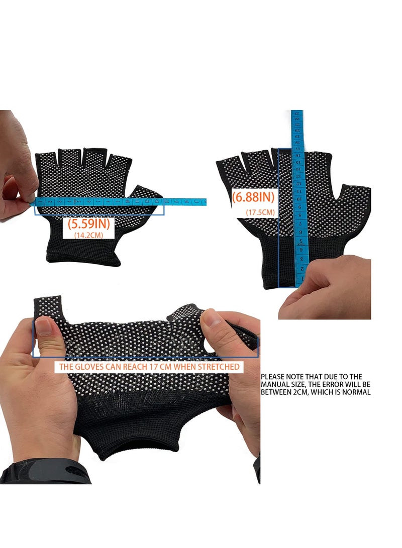 Half-Finger Breathable Work Gloves,Enhanced Comfort and Grip for Construction, Fitness, Cycling, and Motorcycle Riding