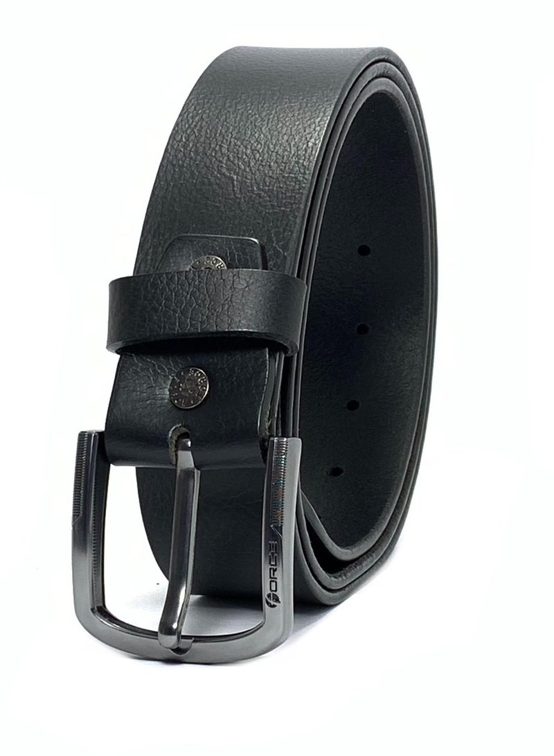 FORCE® Genuine Leather Belt Men in the GIFT BOX; Classic Jean Belt 40MM; Belts for men Casual KQ Pin Buckle