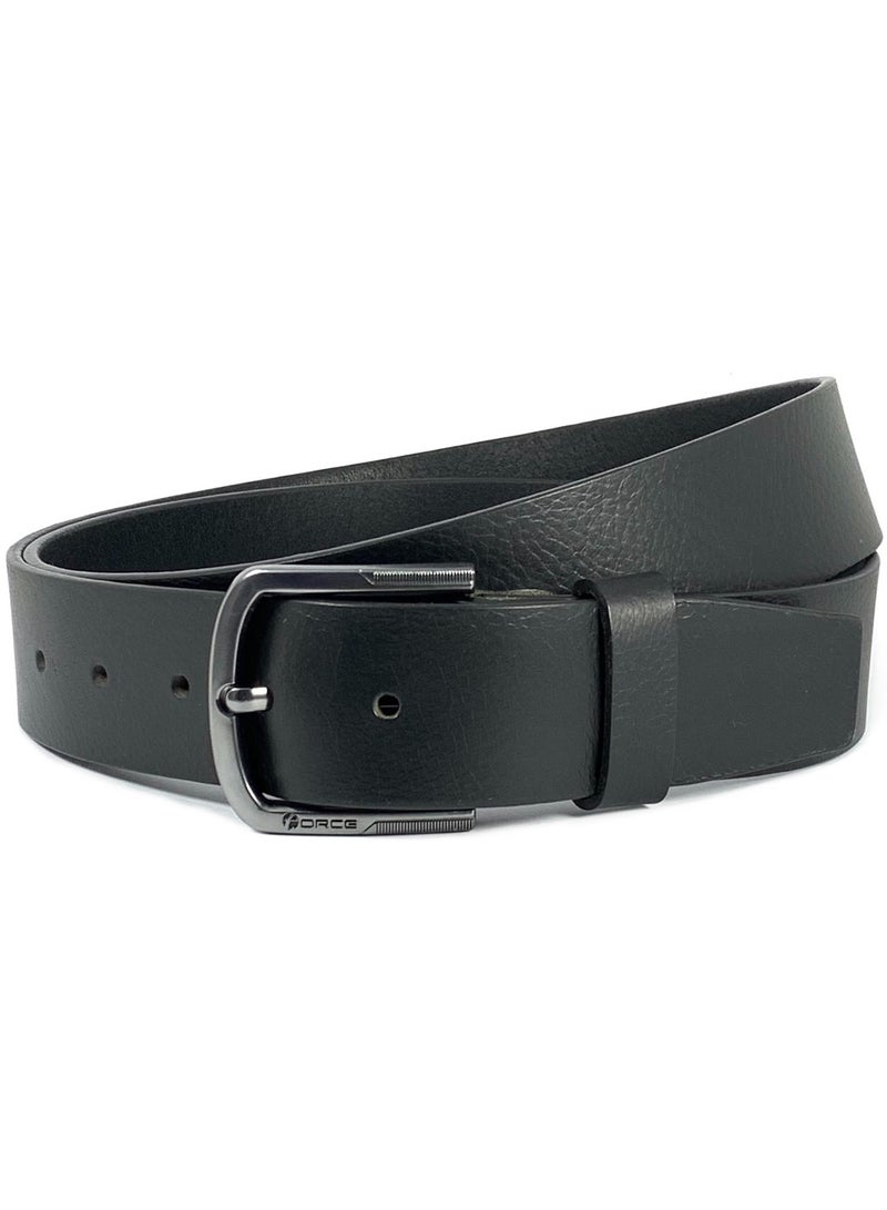 FORCE® Genuine Leather Belt Men in the GIFT BOX; Classic Jean Belt 40MM; Belts for men Casual KQ Pin Buckle