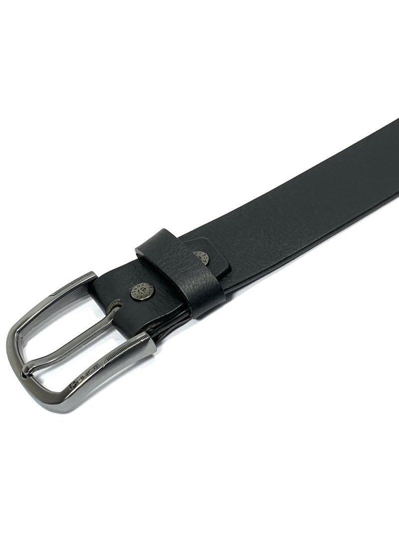 FORCE® Genuine Leather Belt Men in the GIFT BOX; Classic Jean Belt 40MM; Belts for men Casual KQ Pin Buckle