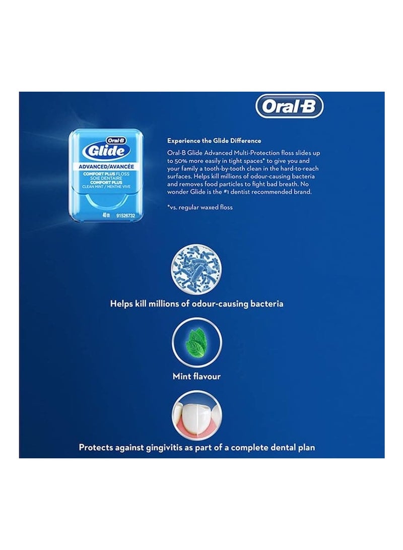 Oral-B Glide Advanced Floss Comfort Plus Clean Mint 40m 6 Pack