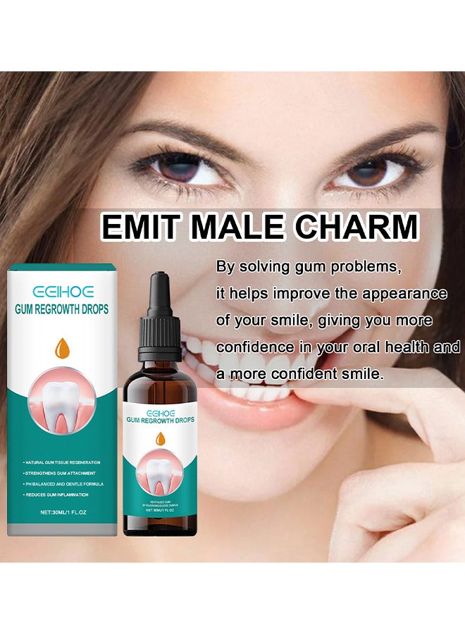 Gum Regrowth Drops, Gum Relief Drops, Natural Gum Liquid Drops Mouthwash, Natural Essential Oils Tooth Repair Kit, Rejuvenate Your Gums With Ease