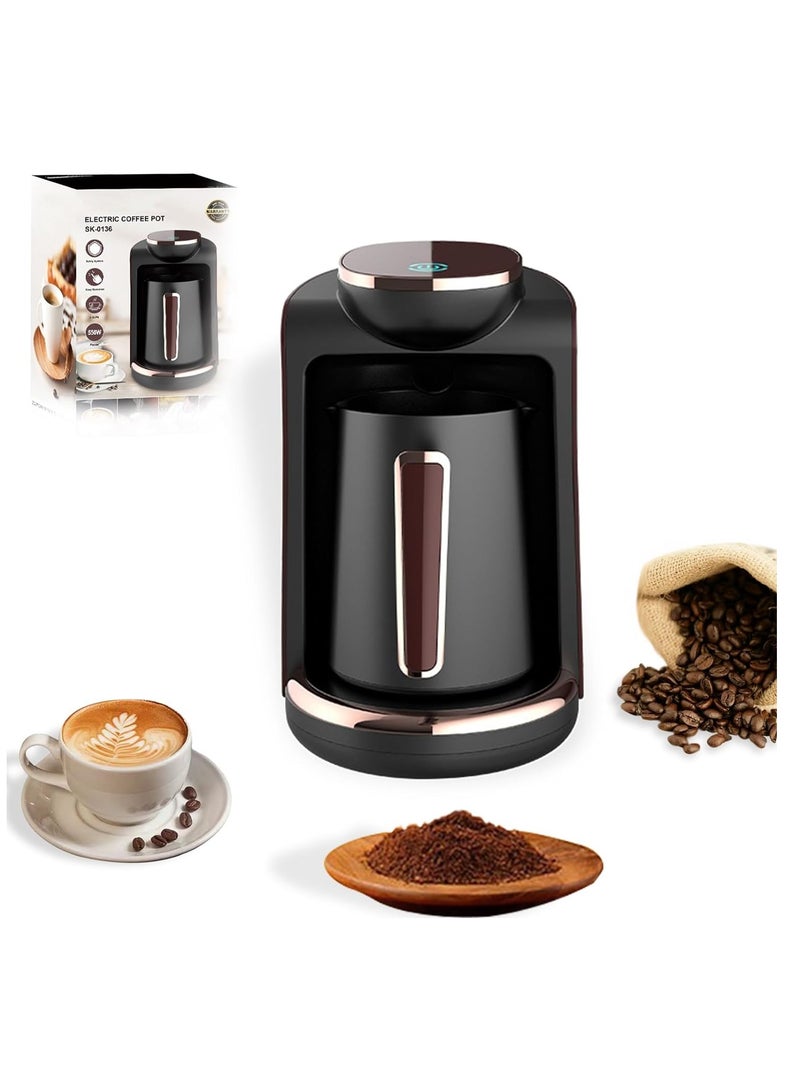 Turkish Coffee Maker,4 Cups,250ml,550W Electric Coffee Pot,Coffee Making Machine