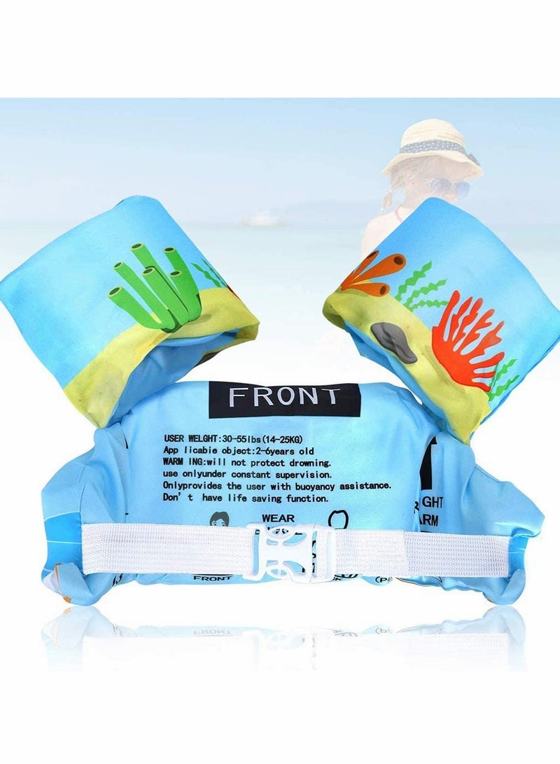 Swimming Float Vest for Kids Toddler Swimming Aids Arm Floaties for 2 6 Year Old, 14 25KG Learning to Swim