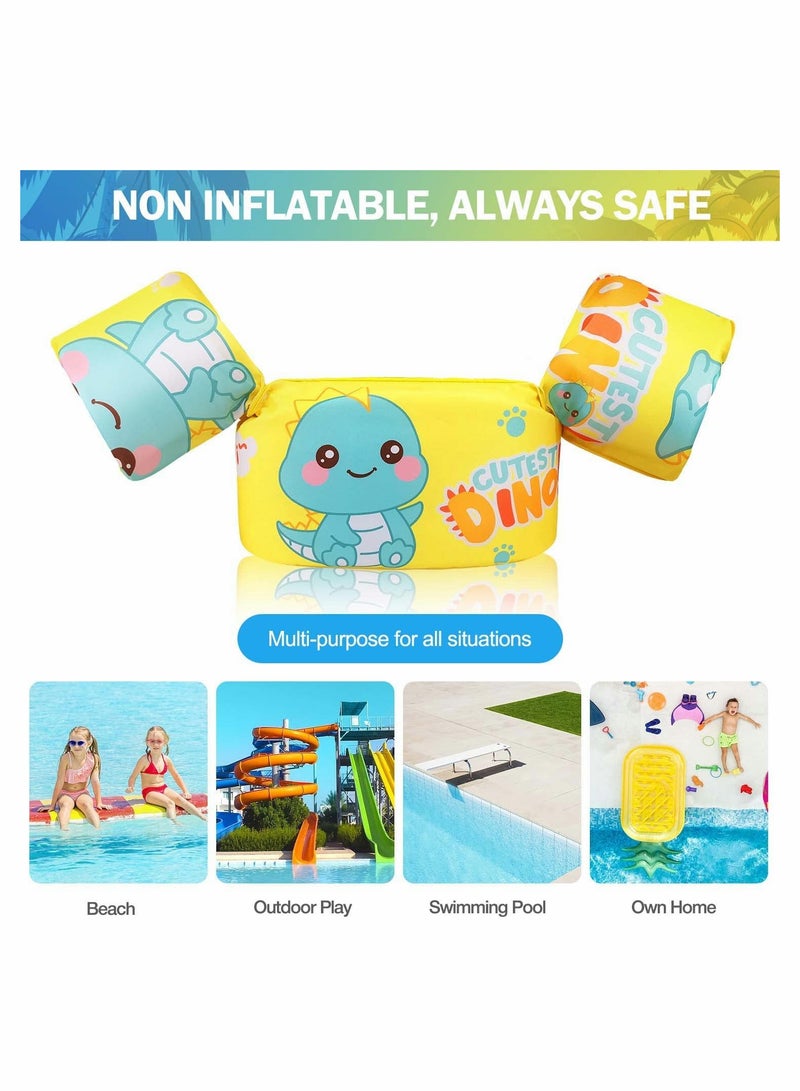 Kids Swimming Vest for 30-50 Pounds Boys and Girls, Toddler Floats with Shoulder Harness Arm Wings for 2,3,4,5,6,7 Years Old Baby Children Sea Beach Pool