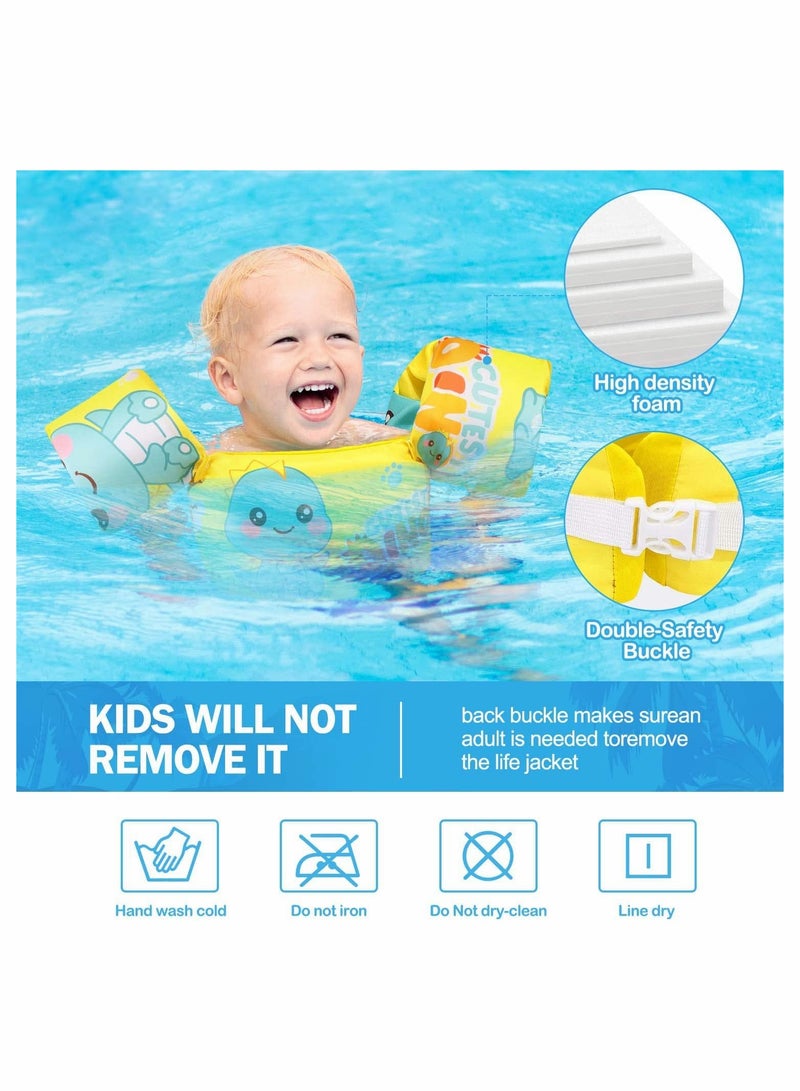 Kids Swimming Vest for 30-50 Pounds Boys and Girls, Toddler Floats with Shoulder Harness Arm Wings for 2,3,4,5,6,7 Years Old Baby Children Sea Beach Pool
