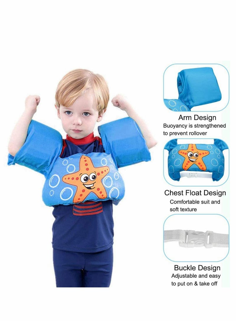 Swimming Arm Bands Float Vest  Swimming Float Vest, Swim Training Jacket, Arm Bands Kids for Girls and Boys 2-6 Year Old to Swim