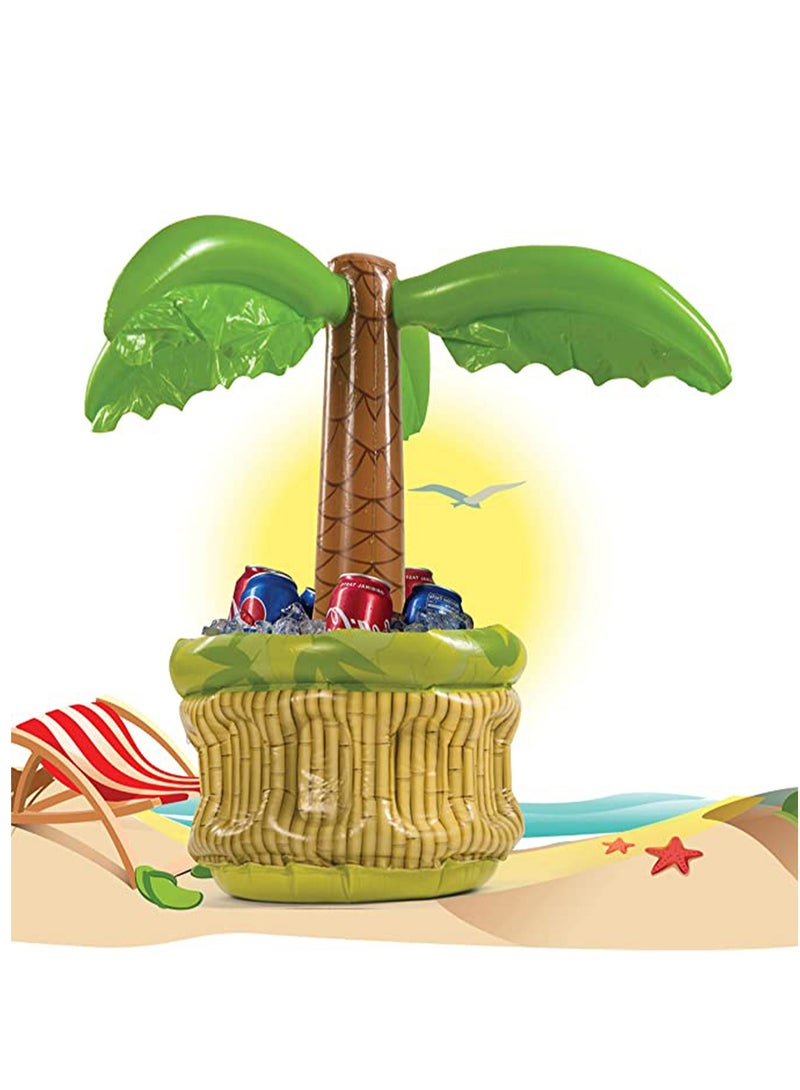 Beverage Cooling Ice Bar 26 Inch Inflatable Cooler, Cooler for Parties, Party Supplies for Summer Party Decorations, Inflatable Palm Tree for Beach Pool Parties 1 Piece