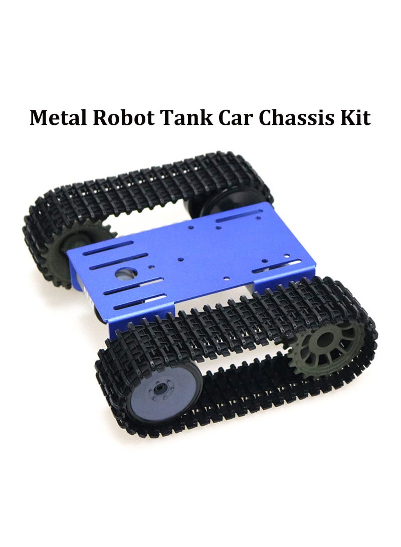 Geek DIY Tracked Robot Chassis Smart Tank Car Kit with 2Pcs Motor, Remote Control Caterpillar Moving Robotic Tank Platform with Plastic Tracks for Arduino/Raspberry Pie/Microbit/Python/Steam