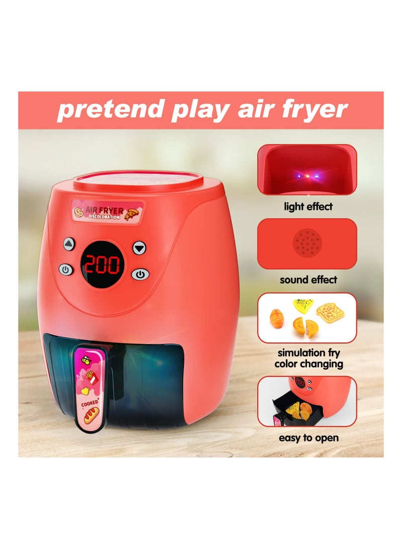 Kids Air Fryer with Play Food, Toddler Toys, Kitchen Cooking Toys Play  Set, Pots and Pans Kids Kitchen Playset, Fake Play Kitchen Toys for 3 4 Year Old Girl Boy Gifts