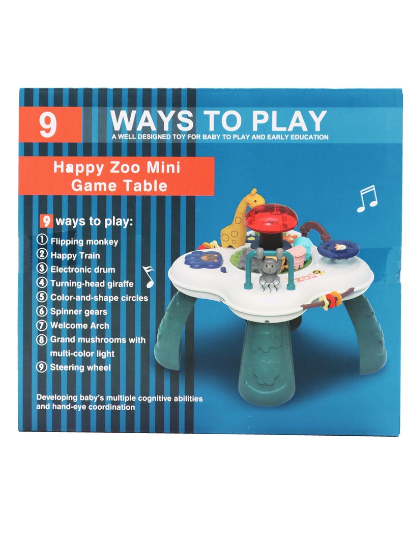 Children's Musical Learning Table, Multifunctional Early Education Game Table, Electric Music Light Toy Table for Toddler Boys Girls