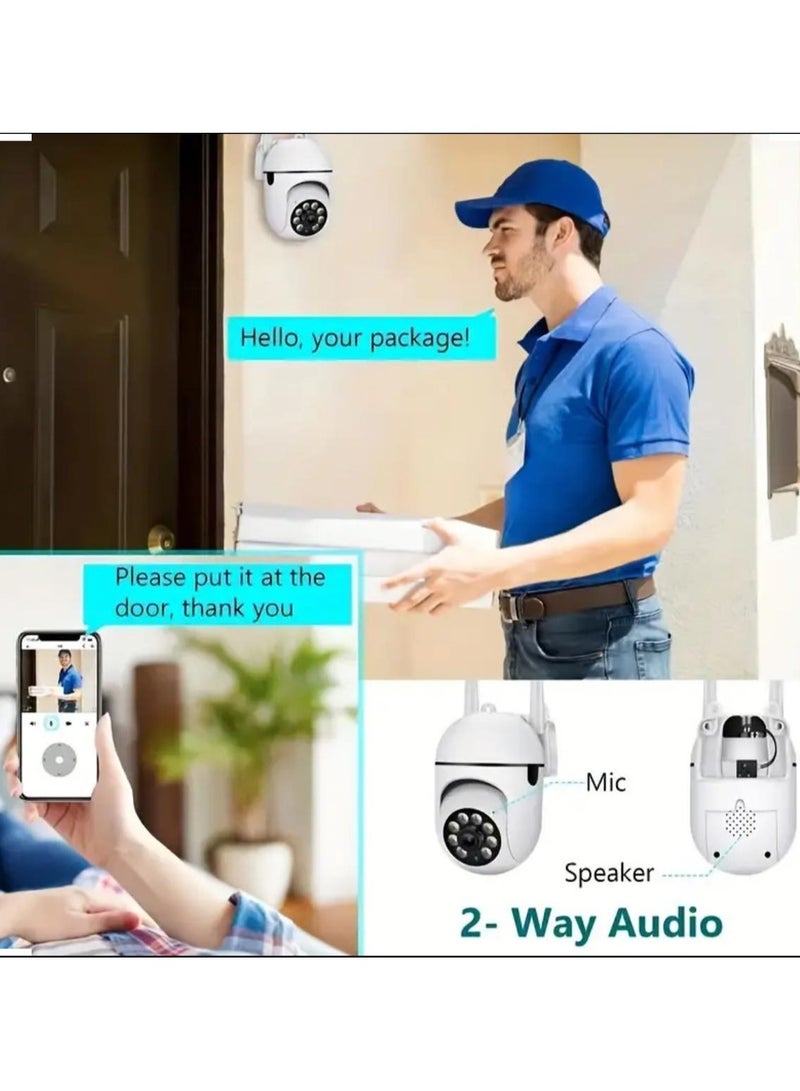 Full HD Wifi Camera, 360° Panoramic Monitoring, Human Movement Detection, Real-time Alarm, Remote Alarm, Tracking Shooting, Remote HD Night Vision 2.4ghz Camera, Two-way Communication,