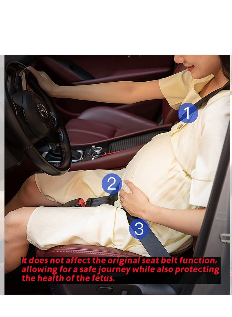 Pregnancy Seat Belt Adjuster   Seat Bump Strap for Pregnant Women   Prevent Abdomen Compression and Protect Belly  Pregnancy Must Haves Maternity Seat Cover Belt for Expectant Mothers BLACK