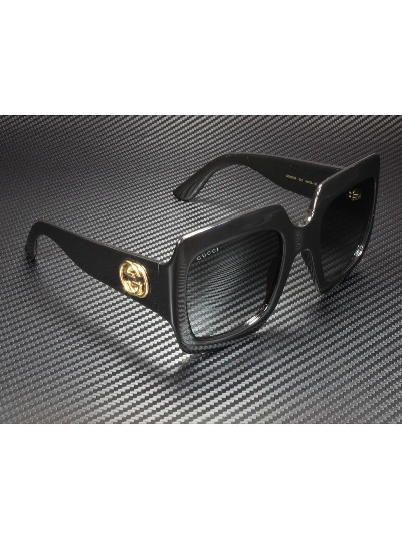 Gucci women's UV resistant full frame sunglasses 54mm Retro sunglasses black gradient GG0178S