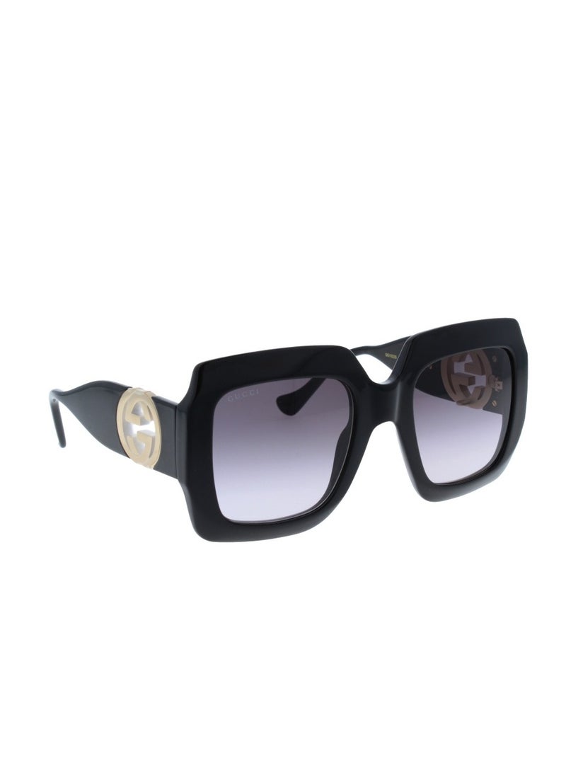 women's UV resistant fashionable full frame sunglasses 54mm retro sunglasses gray/black gradient GG1022
