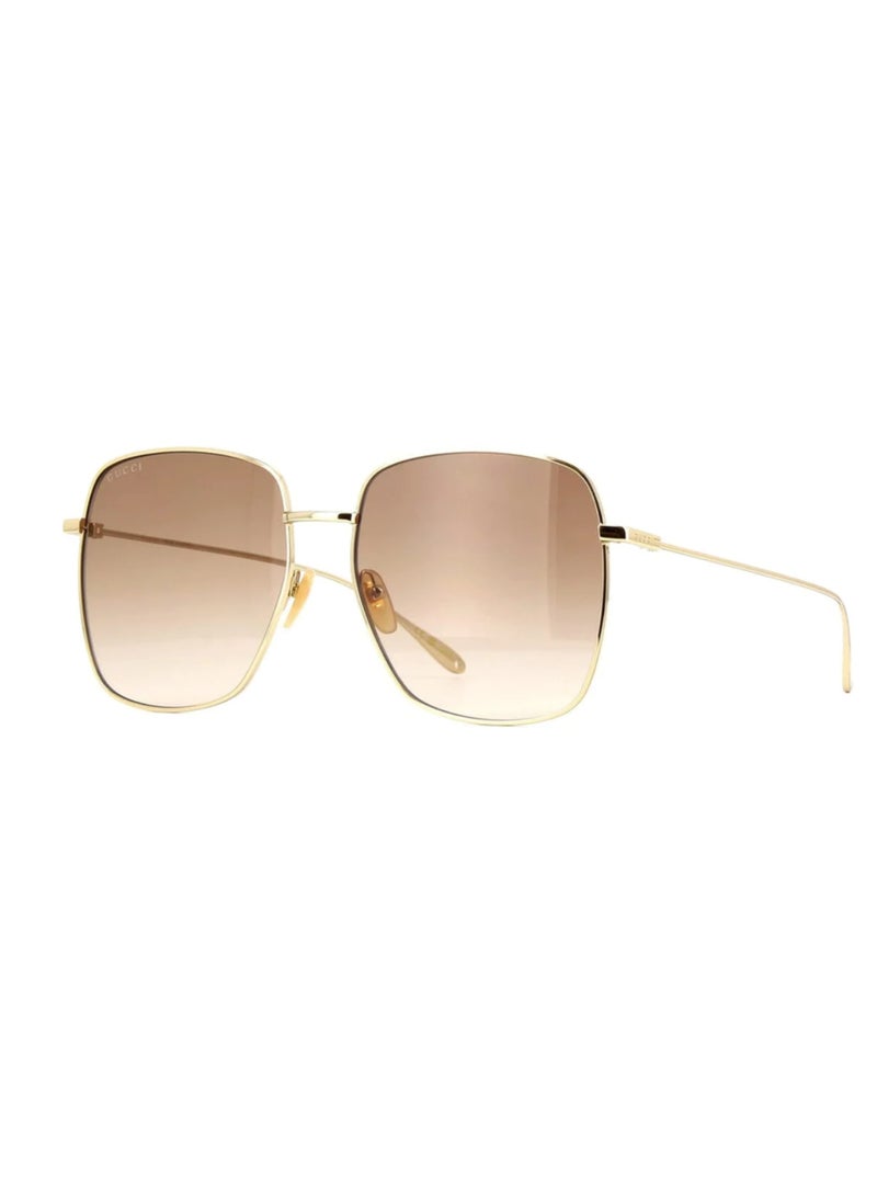Women's UV resistant Fashion Full Frame Sunglasses 59mm Retro Sunglasses Brown Gradient GG1031S