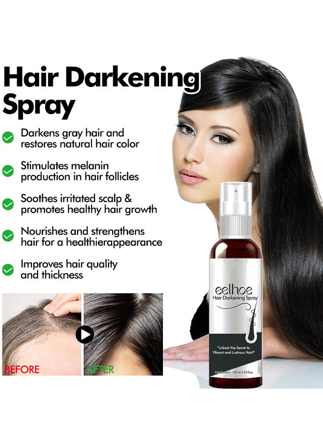 Hair Darkening Spray, Formen Darkenal Anti Greying Hair Serum, 2% Greyverse, Melanin Synthesis, Naturally Pigmented, Hair Black, Thinning And Shiny, No Synthetic Colours 100ML