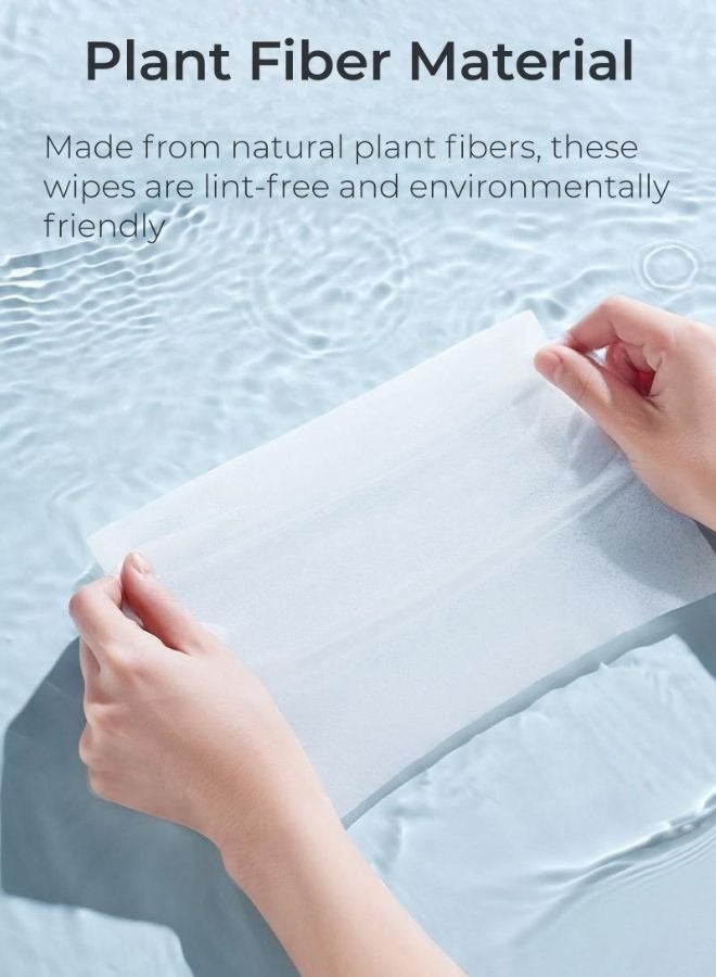 Ultra Soft Wet Wipes Toilet Sheets, Flushable Cotton Toilet Wet Wipes, Eco-Friendly Portable Pure Water Wet Wipes Sheets 60 Sheets Per Pack