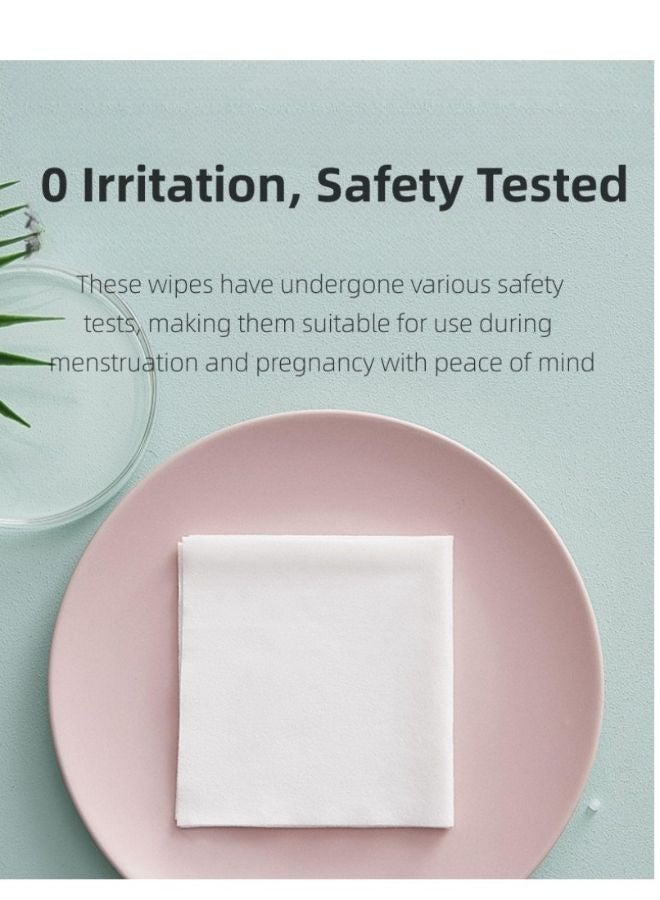 Ultra Soft Wet Wipes Toilet Sheets, Flushable Cotton Toilet Wet Wipes, Eco-Friendly Portable Pure Water Wet Wipes Sheets 60 Sheets Per Pack