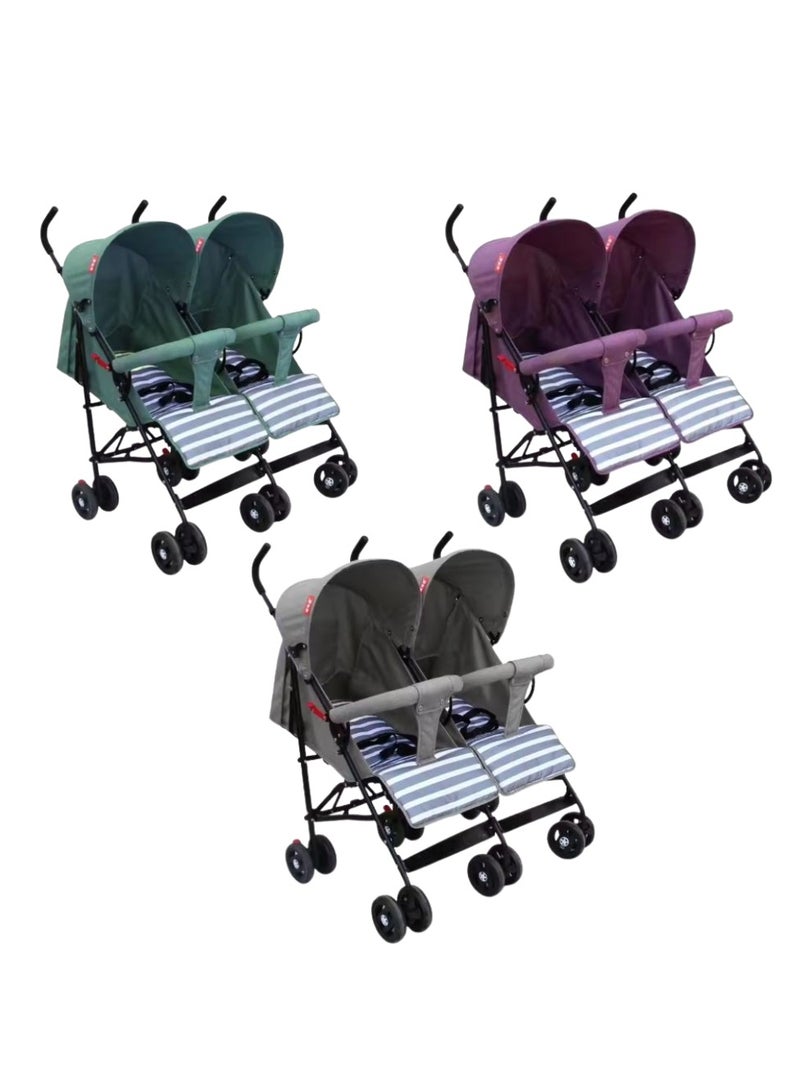 VIP STARS Small Light Weight Twin Stroller Foldable, 1 Piece Assorted