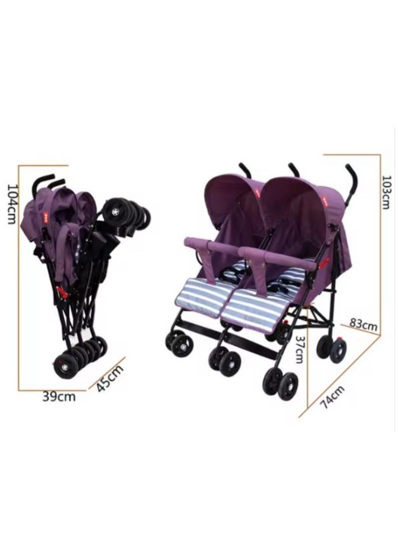 VIP STARS Small Light Weight Twin Stroller Foldable, 1 Piece Assorted