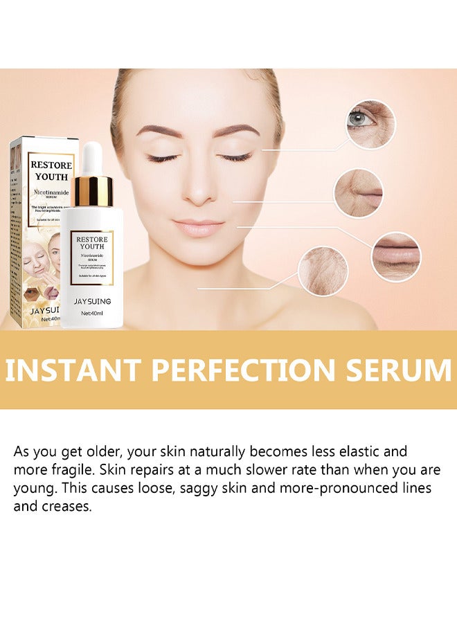 Niacinamide Serum, Effectively Reduce Fine Lines And Wrinkles, Slow Down Signs Of Aging, Brighten Skin Tone, And Improve Dull Skin Tone, Suitable For All Skin Types, 40ML