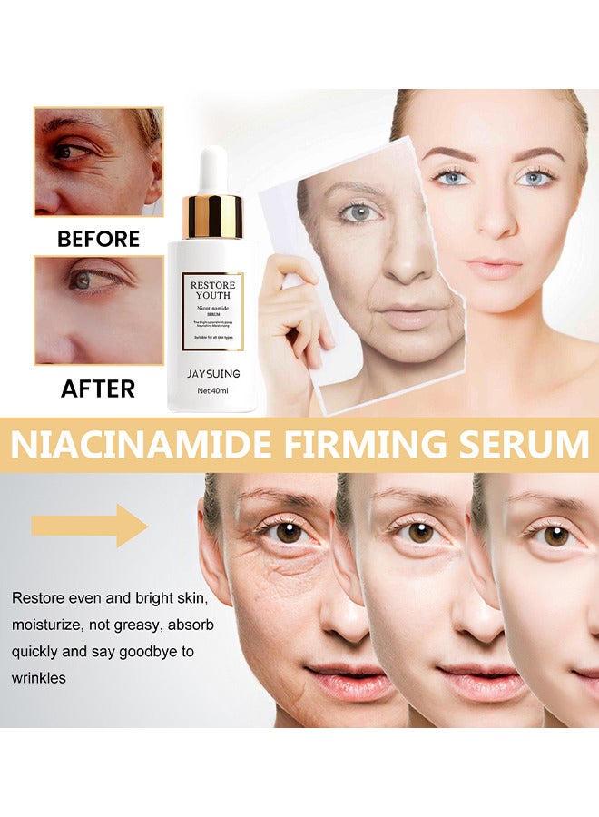 Niacinamide Serum, Effectively Reduce Fine Lines And Wrinkles, Slow Down Signs Of Aging, Brighten Skin Tone, And Improve Dull Skin Tone, Suitable For All Skin Types, 40ML