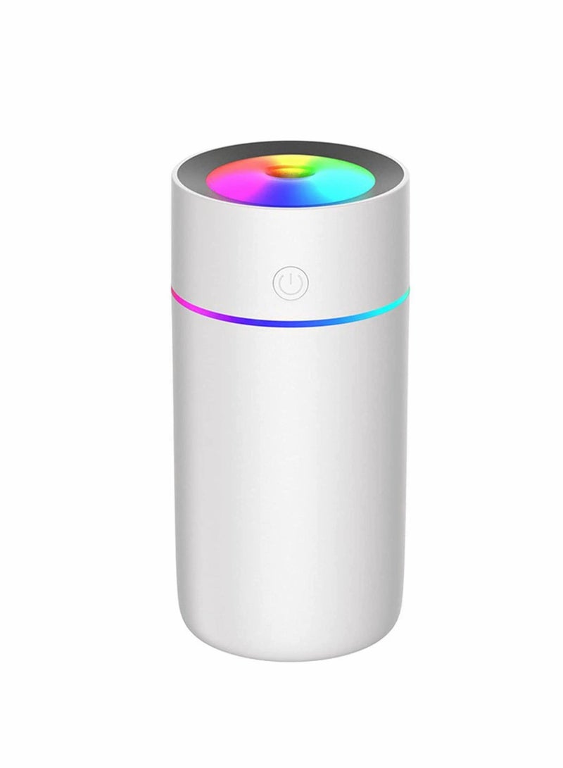 Car Diffuser Car Humidifier, Cool Mist Portable Mini USB Humidifier for Plants Car Baby Bedroom with Auto Shut-Off, Best Personal Humidifier ( 320ML - White )