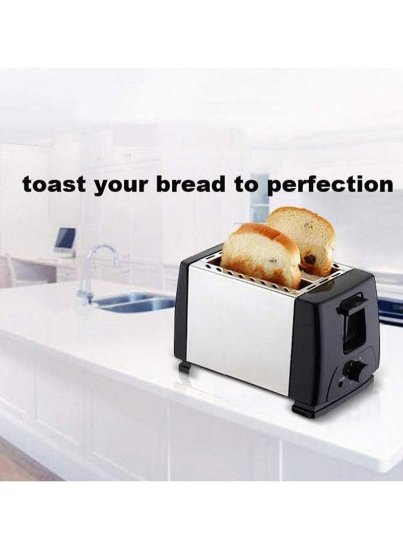 Toaster 2 Slice Toasters Toast Stainless Steel Cool Touch Black One Touch Quickly Toasts Compact Bread Toasters Electric Automatic Sandwich Maker Grill Maker