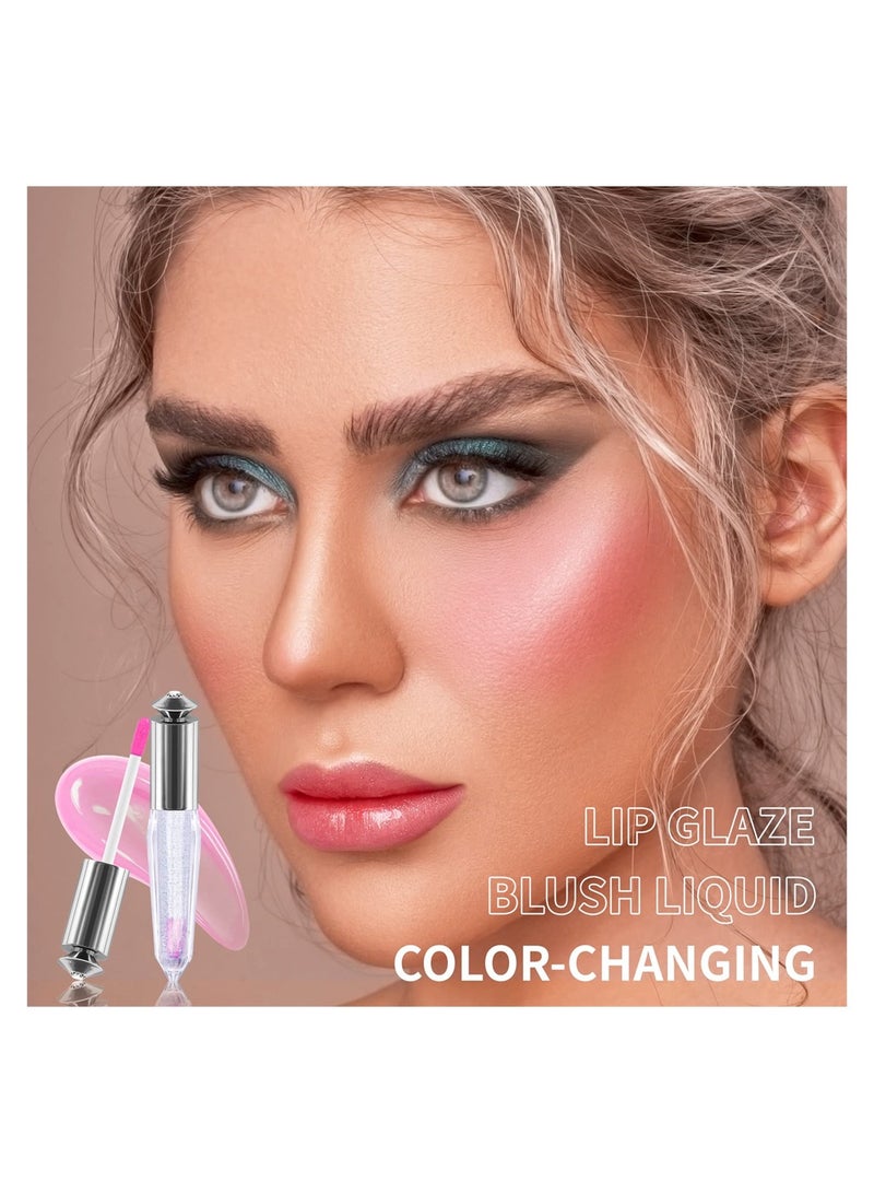 2PCS Moisturizing Color Changing Blush Oil for Cheeks
