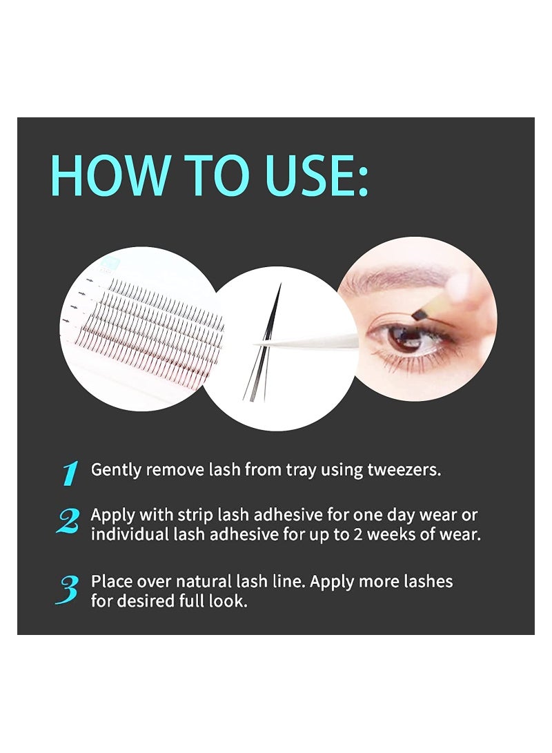 False Eyelashes Individual Lashes 8/9/10/11/12mm Single Cluster Eyelash Extension Supplies Eyelashes Natural Look Manga Lashes Health Fake Wispies Eyelashes Anime Fairy Bottom Lashes, Black