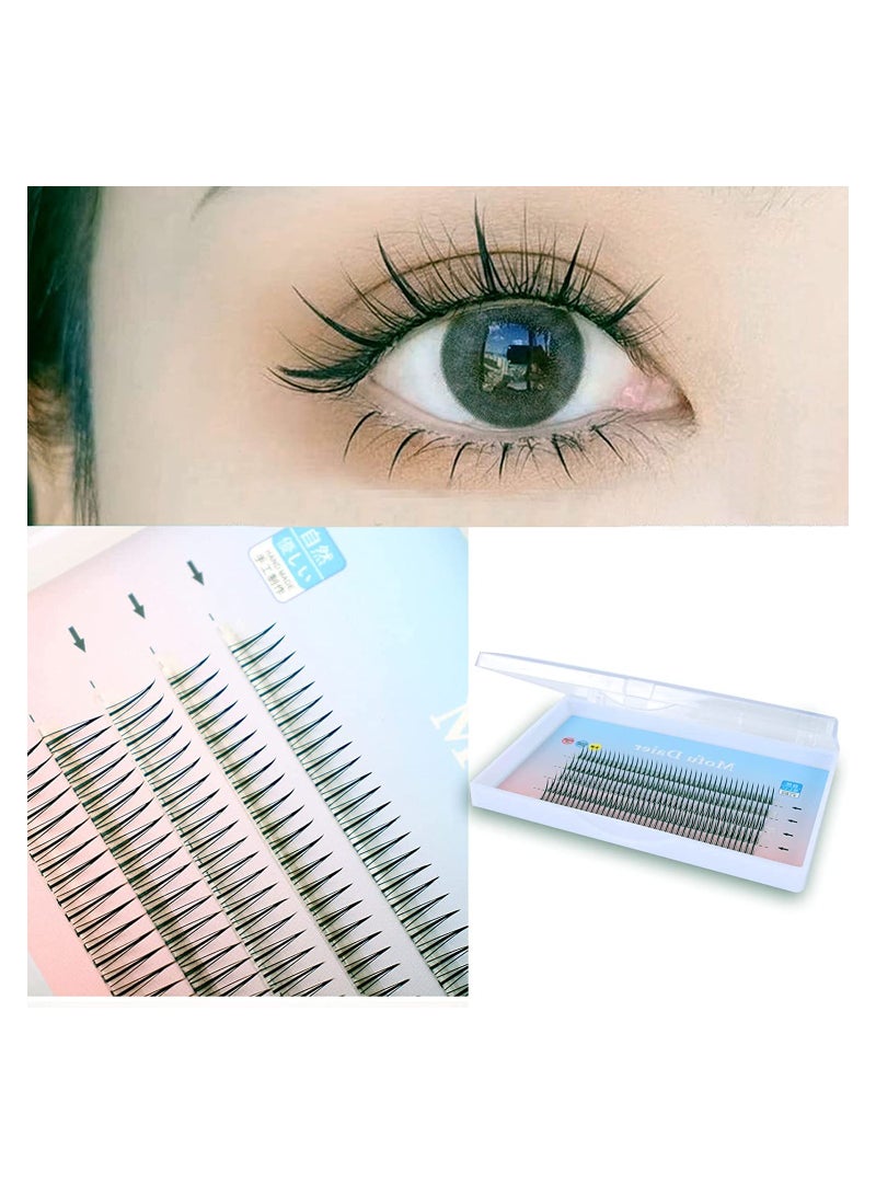 False Eyelashes Individual Lashes 8/9/10/11/12mm Single Cluster Eyelash Extension Supplies Eyelashes Natural Look Manga Lashes Health Fake Wispies Eyelashes Anime Fairy Bottom Lashes, Black