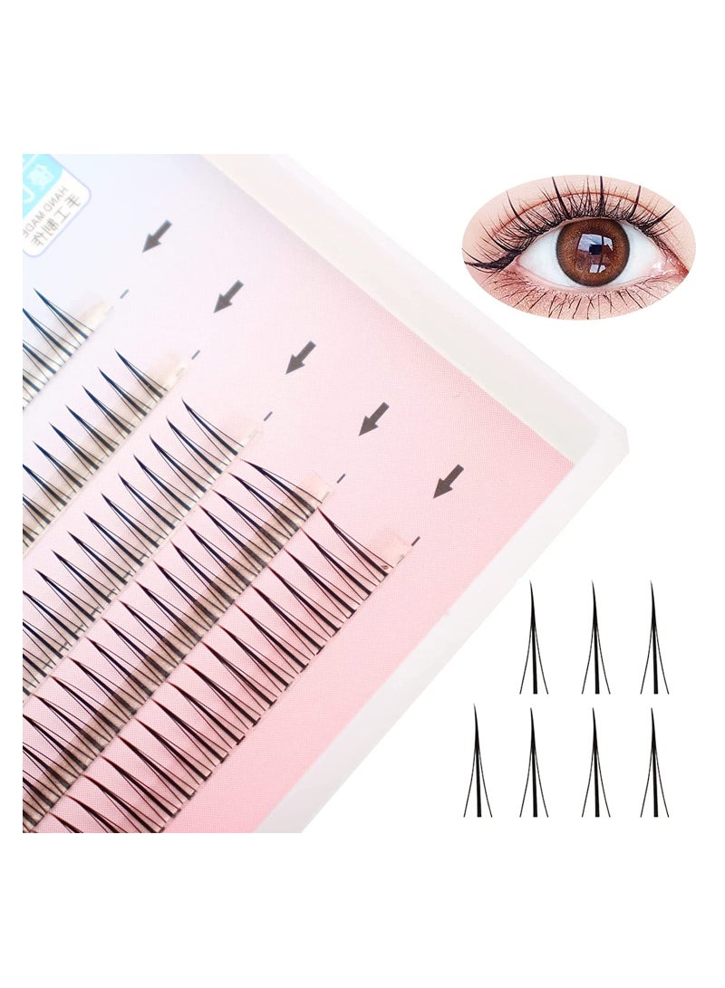 False Eyelashes Individual Lashes 8/9/10/11/12mm Single Cluster Eyelash Extension Supplies Eyelashes Natural Look Manga Lashes Health Fake Wispies Eyelashes Anime Fairy Bottom Lashes, Black