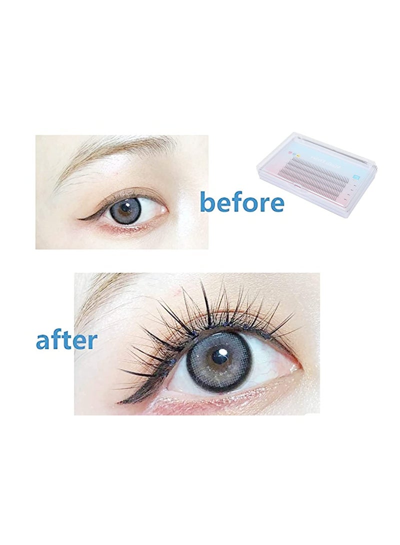 False Eyelashes Individual Lashes 8/9/10/11/12mm Single Cluster Eyelash Extension Supplies Eyelashes Natural Look Manga Lashes Health Fake Wispies Eyelashes Anime Fairy Bottom Lashes, Black