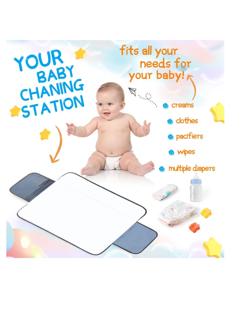 Portable Diaper Changing Pad, Travel Baby Changing Pad, Waterproof Foldable Diaper Changing Mat, Lightweight & Compact Changing Station, Newborn Gifts