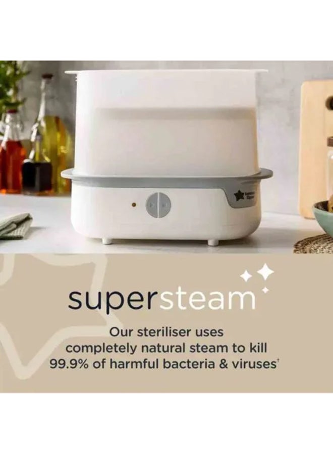 Ultimate Formula Feeding Kit, Electric Steam Steriliser, Newborn Baby Bottles and optimal Prep Day and Night Machine, White