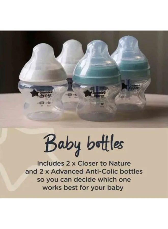 Ultimate Formula Feeding Kit, Electric Steam Steriliser, Newborn Baby Bottles and optimal Prep Day and Night Machine, White