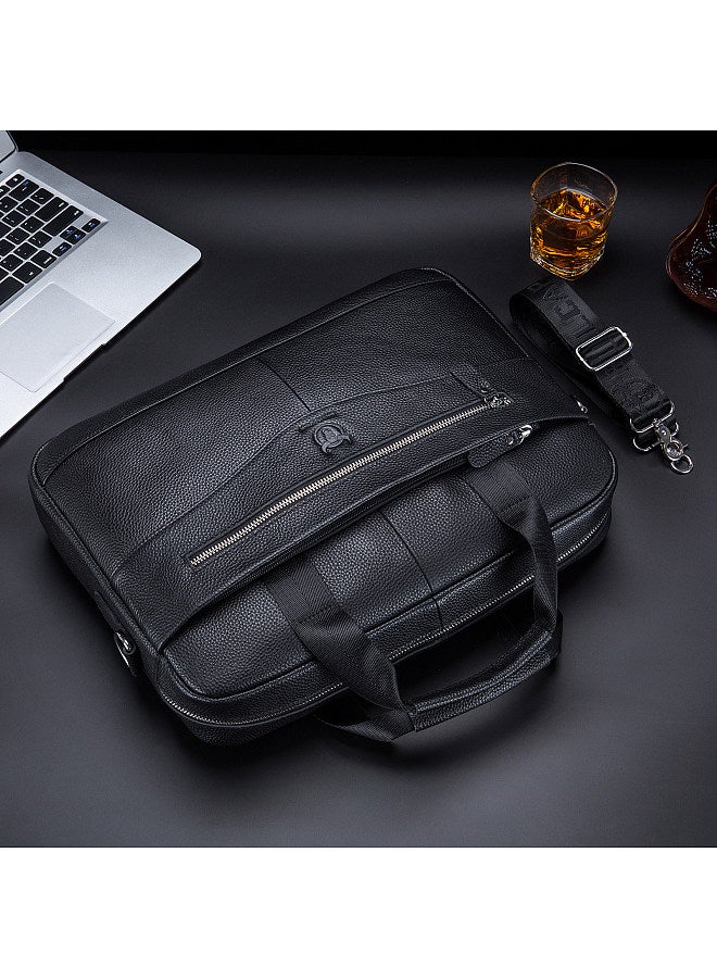 Men Leather Messenger Bag Satchel Bag Crossbody Shoulder Bag for Office School College Business Travel Bag