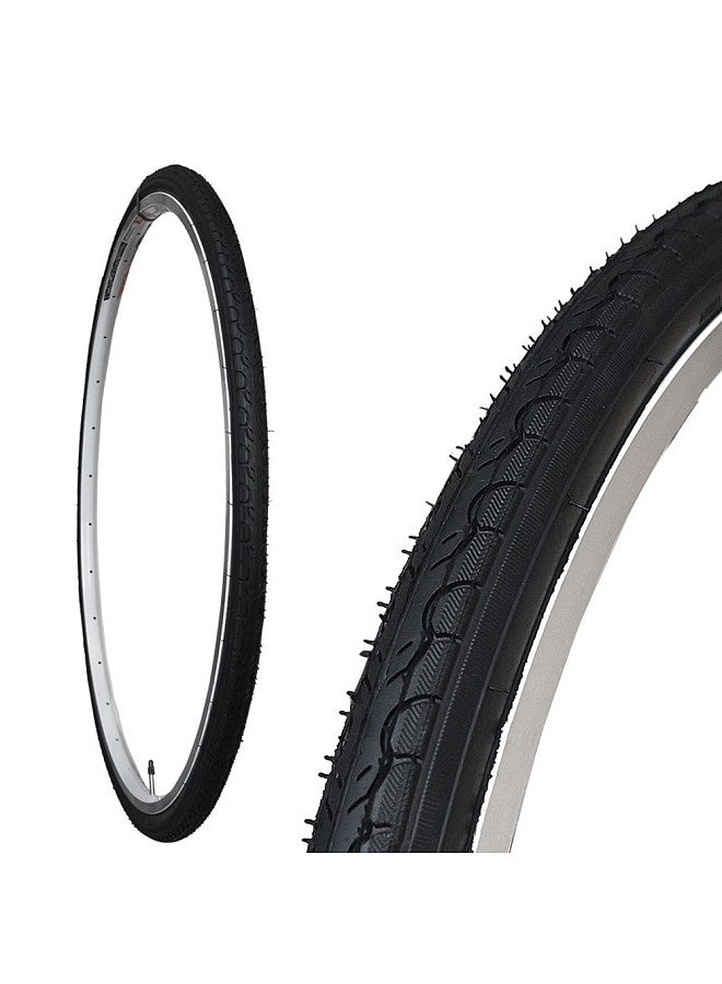 Bike Tires Set for 700C/26 Inch Mountain Bikes or City Bikes Road Bikes Mixed Rubber Bicycle Tires